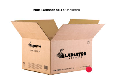Gladiator Lacrosse® Case of 120 Official Lacrosse Game Balls – Pink – Meets NOCSAE Standards, SEI Certified