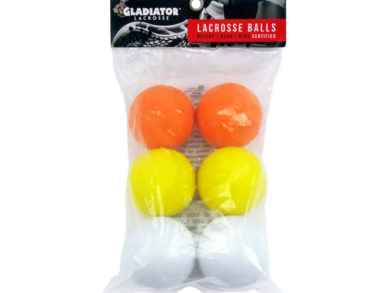 Gladiator Lacrosse® Pack of 6 Fully Certified, Official Lacrosse Game Balls – Multicolor – Meets All Standards